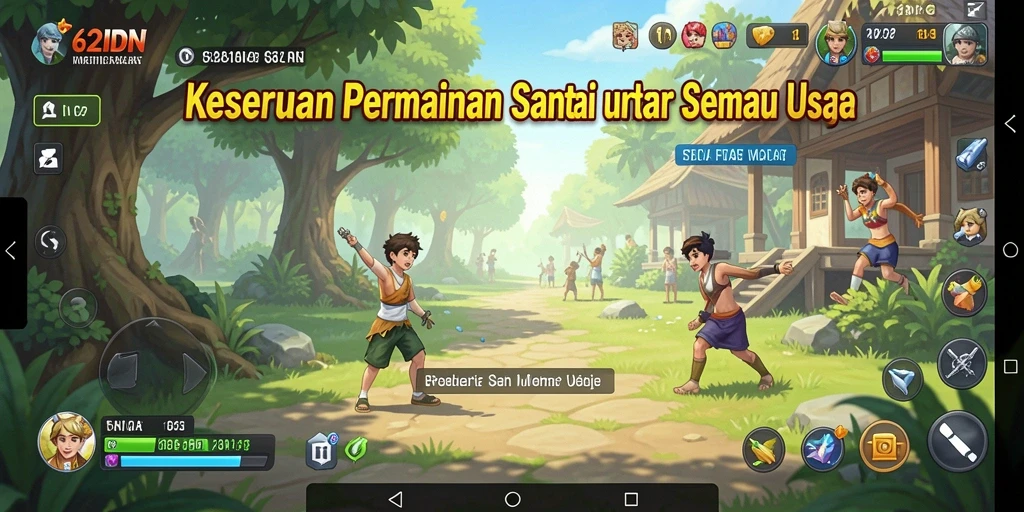 Screenshot gameplay 62IDN menampilkan serunya permainan casual dengan grafis yang menarik.