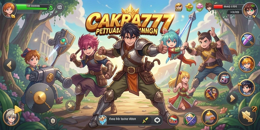 Tampilan gameplay CAKRA777 yang menawan dan penuh warna.