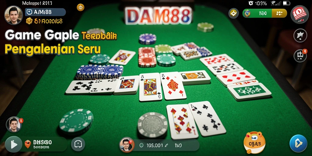 Screenshot gameplay DAM88 menampilkan suasana seru bermain Gaple.