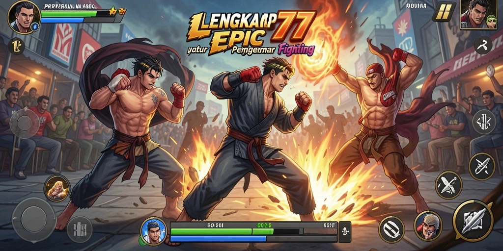 Screenshot LENGKAP777 menampilkan aksi pertarungan yang mendebarkan.