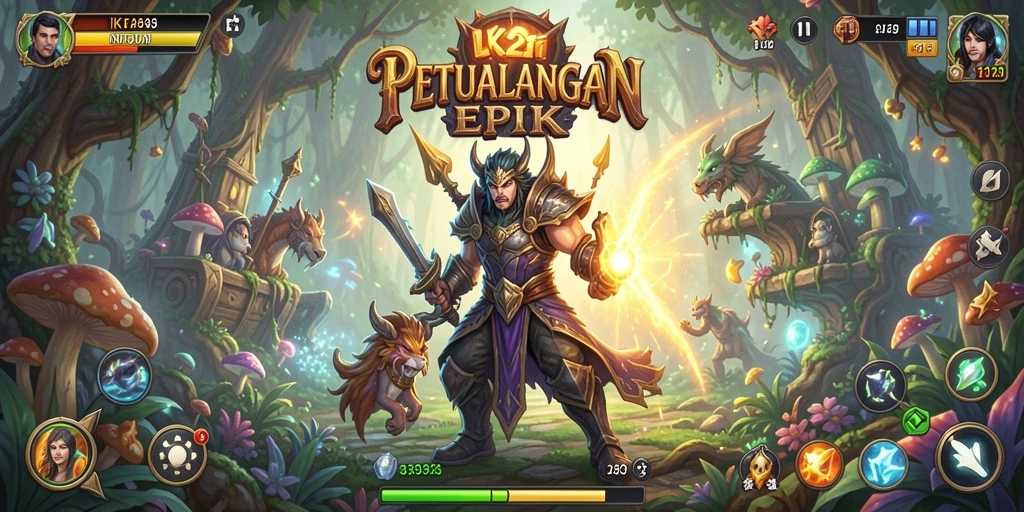 Tampilan gameplay RPG yang menakjubkan dan imersif di LK21.