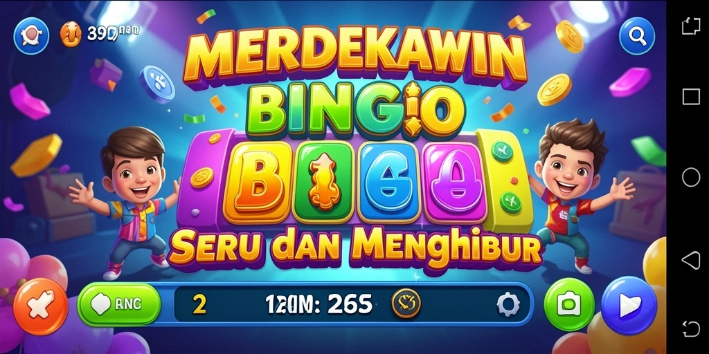 Screenshot gameplay MERDEKAWIN yang menunjukkan keseruan Bingo.