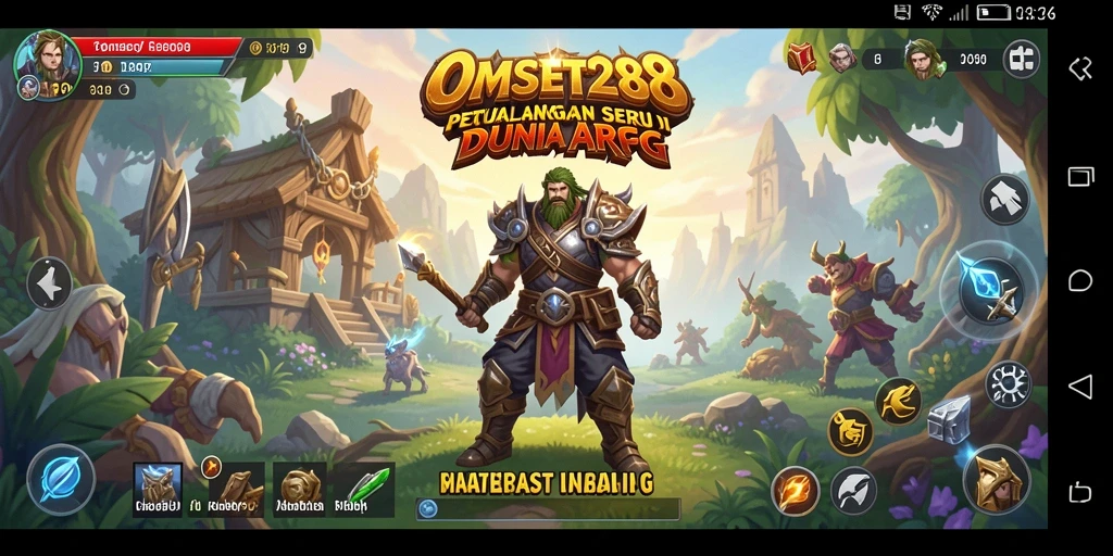 Screenshot menampilkan aksi seru dalam gameplay ARPG OMSET288.