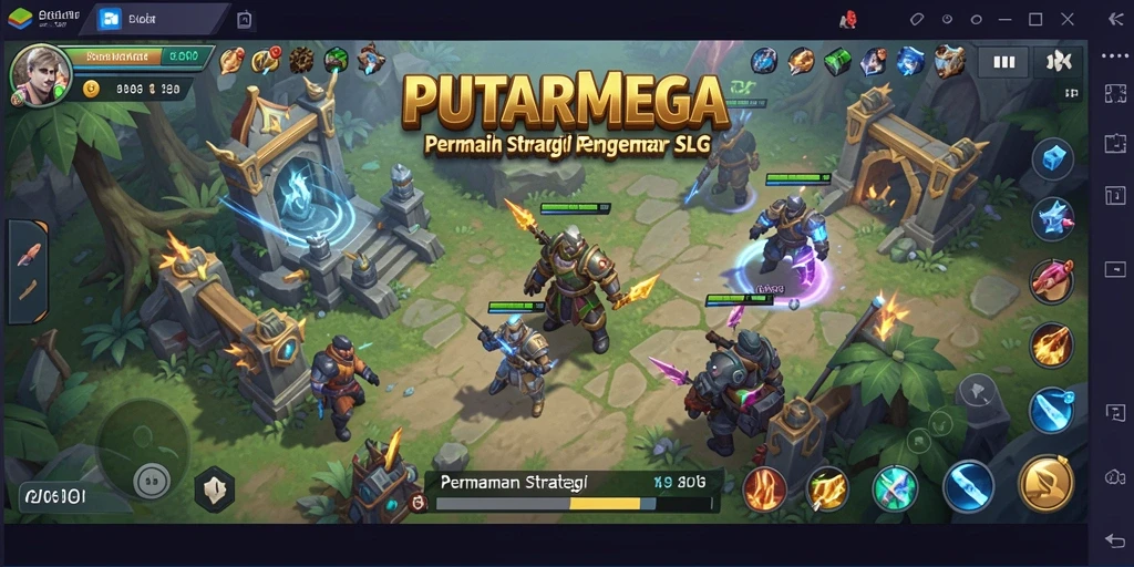 Tampilan utama gameplay PUTARMEGA dengan strategi mendalam.