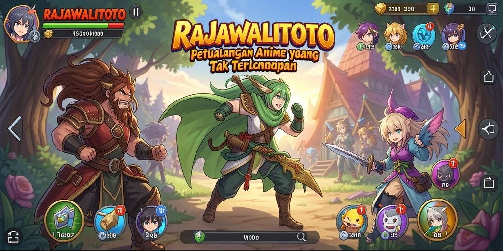 Gameplay seru RAJAWALITOTO dengan karakter Anime yang memukau.