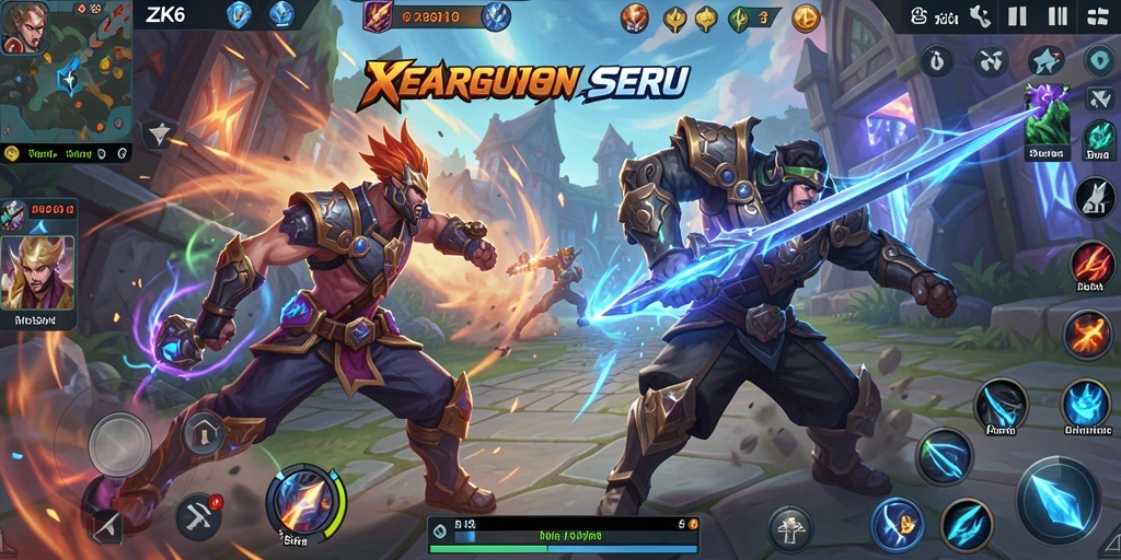 Screenshot ZK6 menampilkan aksi pertarungan intens dalam permainan MOBA.
